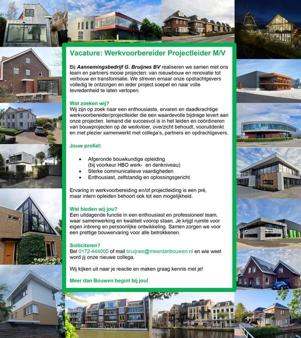 Aanbouw, opbouw, dakkapel of verbouwing, wij realiseren uw woonwensen  Meer dan bouwen