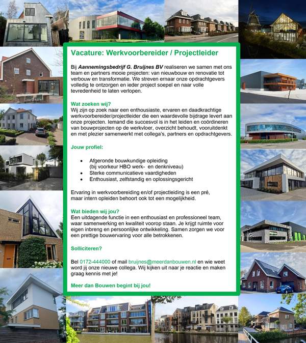 Aanbouw, opbouw, dakkapel of verbouwing, wij realiseren uw woonwensen  Meer dan bouwen